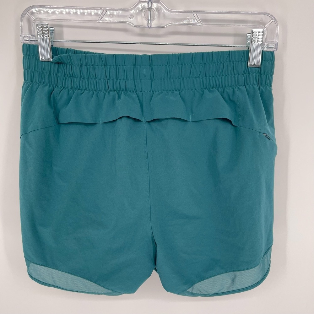 Athleta Women's Blue Lined Stretch Mesh Racer 4" Workout Running Shorts Size XS - Picture 2 of 7